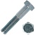 Болт шестигранный М12х100 мм DIN 931 класс 5.8 оцинкованная сталь